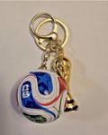 FIFA World Cup 2026 Trophy & Soccer Ball Keychain Set Fan Souvenir Gift