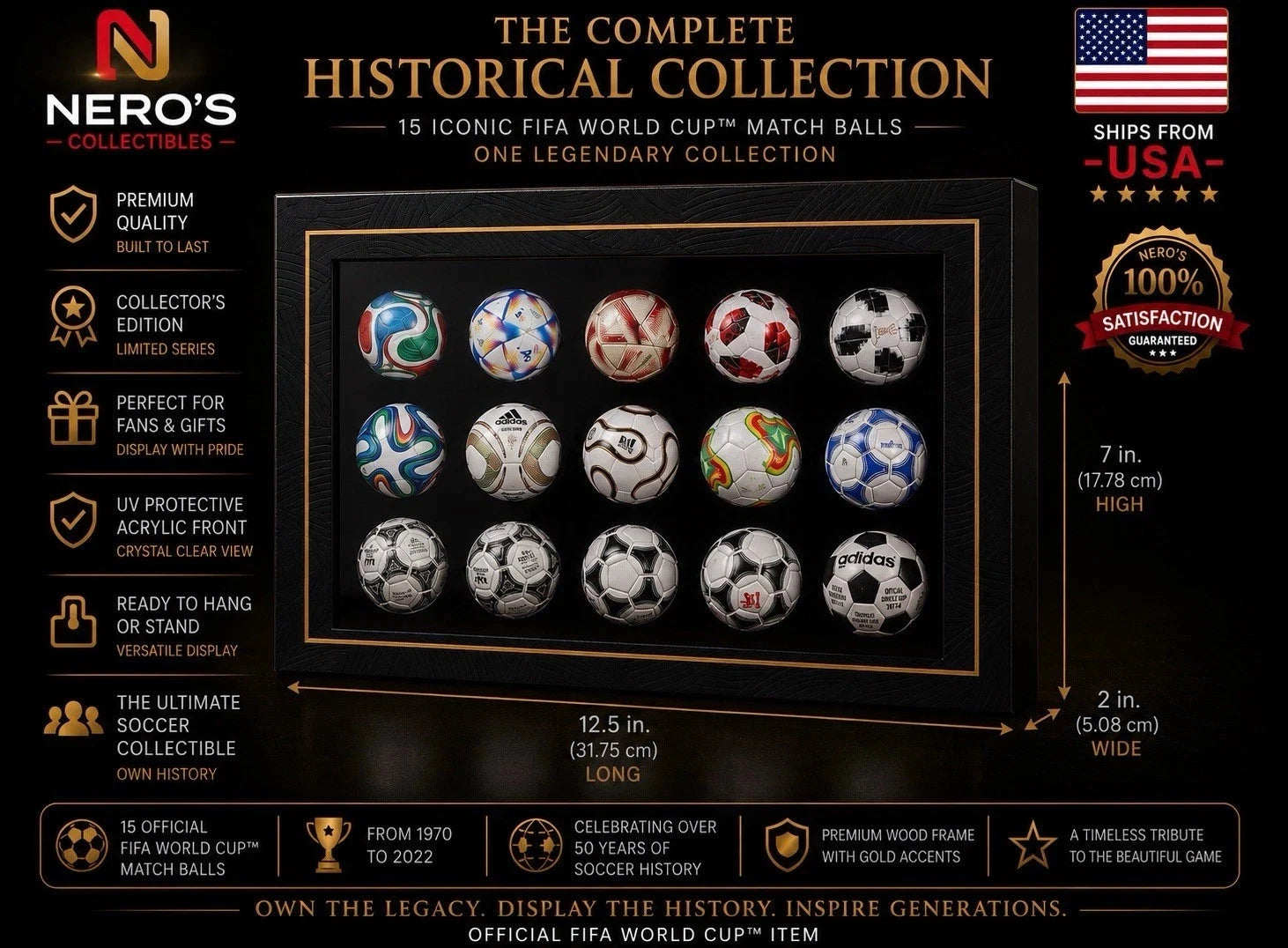 2026 FIFA World Cup Series Match Mini Soccer Balls (1970-2026) Gift Box