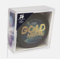 Milano Cortina 2026 Olympic Winter Games Men's &amp; Women's Gold Medal Game Official Replica Hockey Puck with Display Cube
