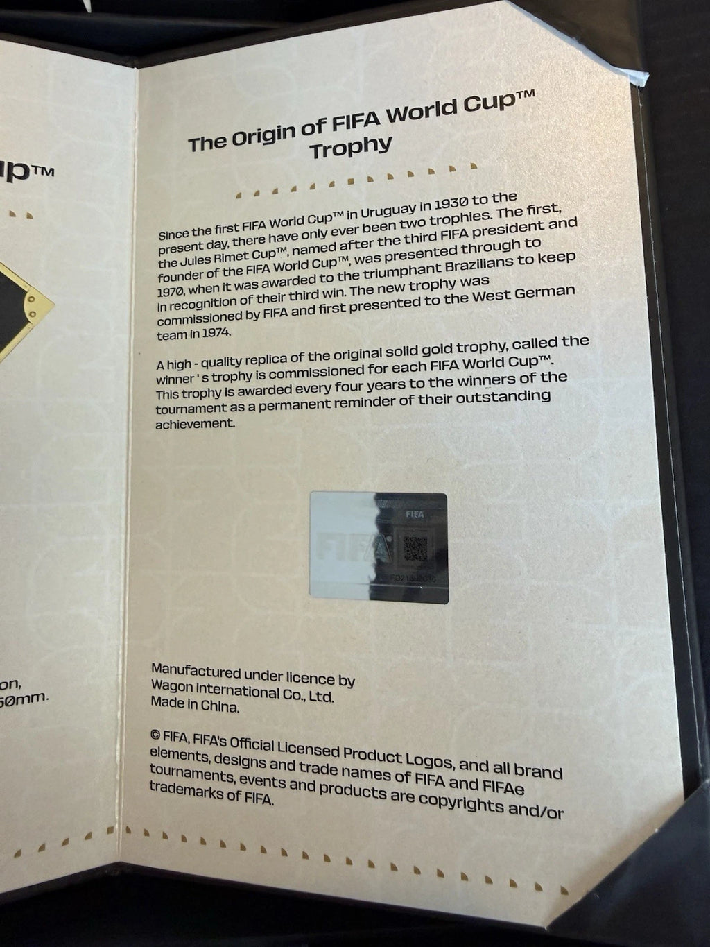 Officially Licensed FIFA World Cup 2026 150mm Premium Trophy Replica – 24K Gold Plated Limited Edition (Only 2,026 Globally) – Unique V-Shape Leather & Wood Display Case – Individually Numbered