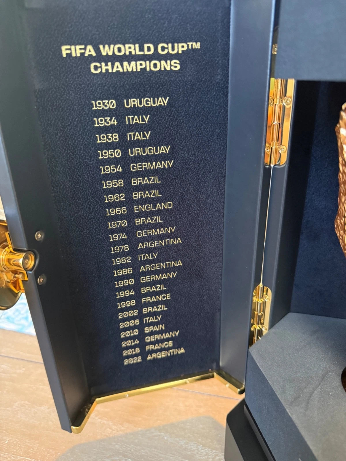 Officially Licensed FIFA World Cup 2026 Premium 260mm Trophy Replica – 24K Gold Plated Limited Edition (Only 2026 Made) – Individually Numbered with Luxury 3-Sided Leather Display Case