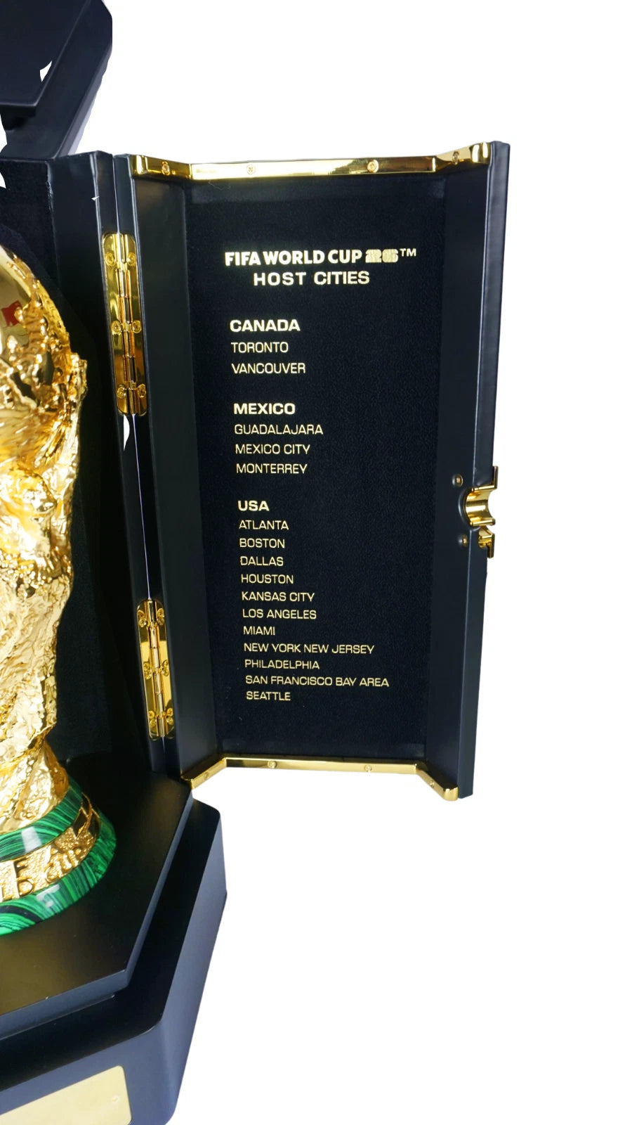 Officially Licensed FIFA World Cup 2026 Premium 260mm Trophy Replica – 24K Gold Plated Limited Edition (Only 2026 Made) – Individually Numbered with Luxury 3-Sided Leather Display Case