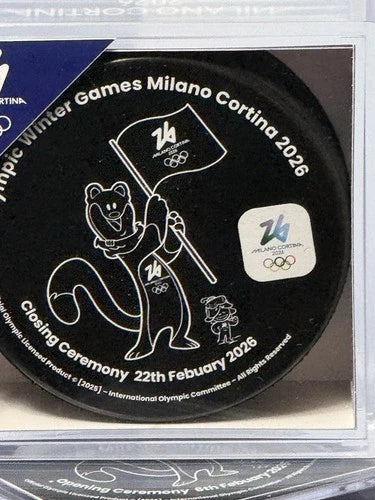 2026 Olympic Games Milano Cortina Official Puck - Closing Ceremony - FREE SHIPPING